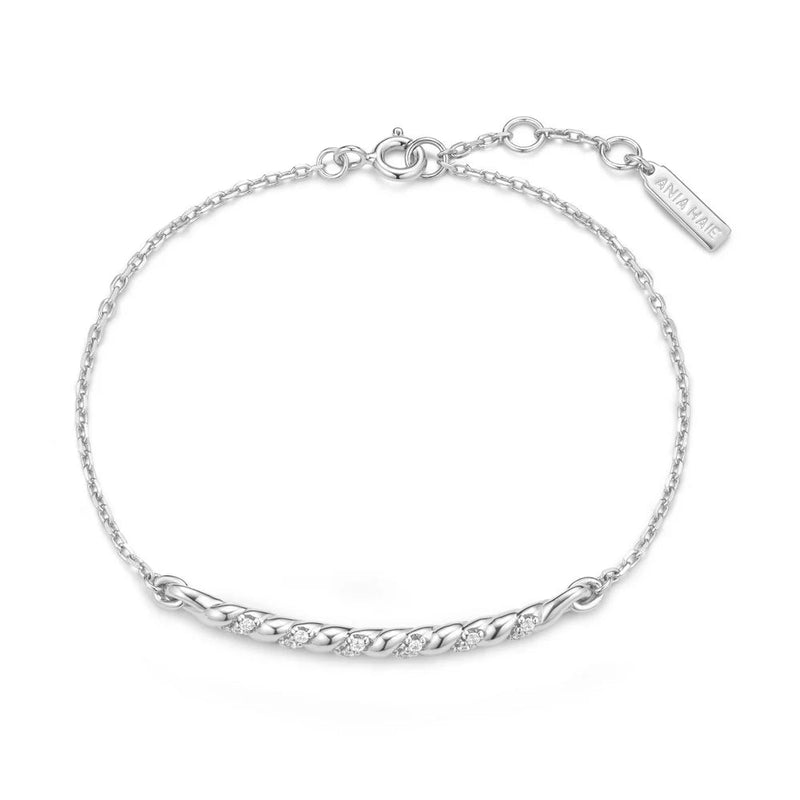 Ania Haie Silver Twisted Bar Bracelet B072 - 02HB072-02H