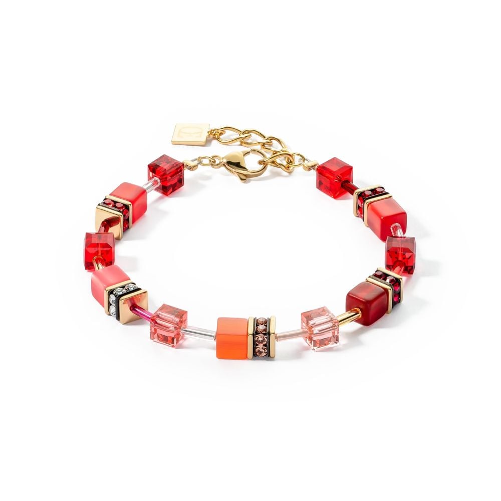 Coeur De Lion GeoCUBE� Iconic Gold &amp; Red Bracelet 2838/30-0300 image 0