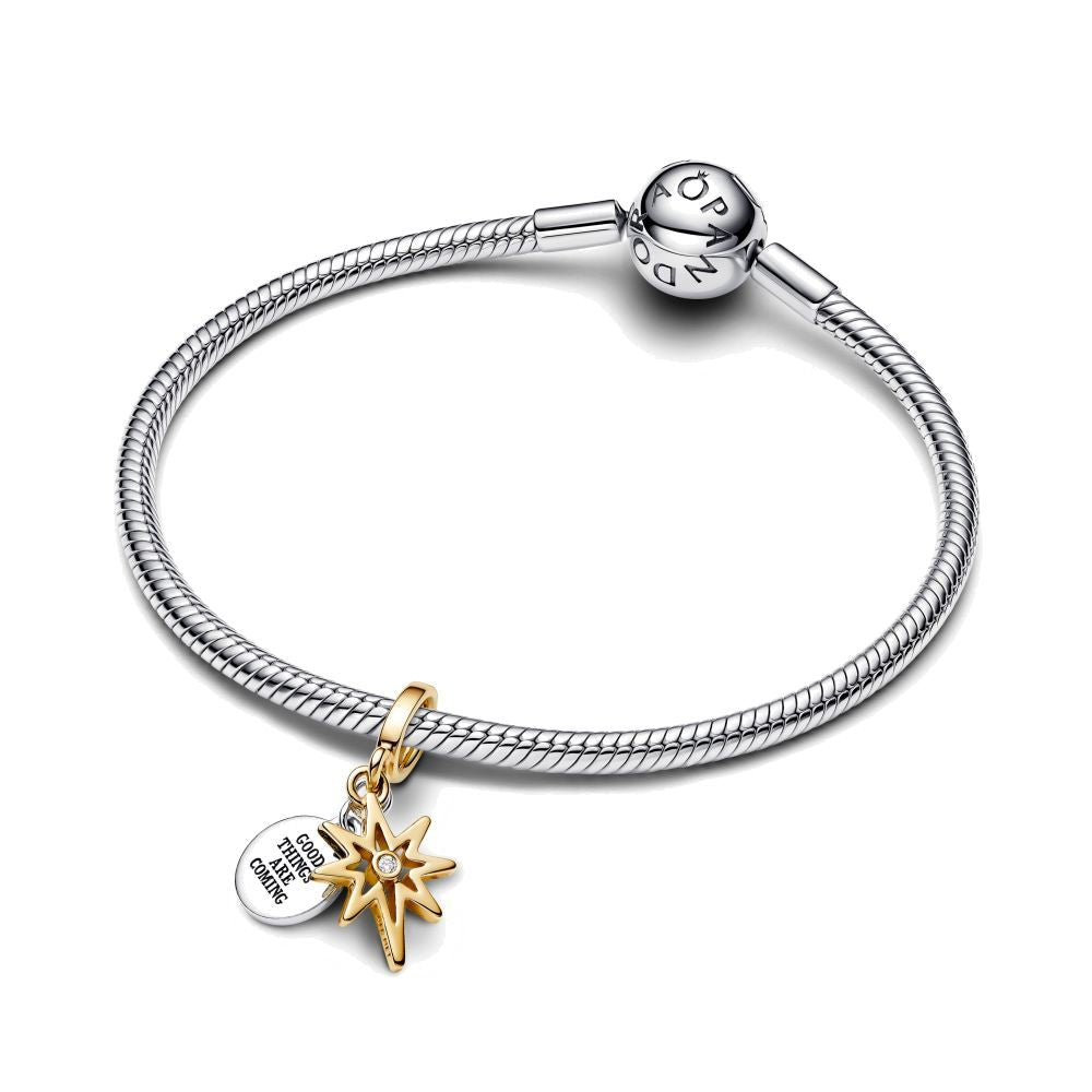 PANDORA Engravable North Star Lab-grown Diamond Dangle Charm 763588C01 image 2