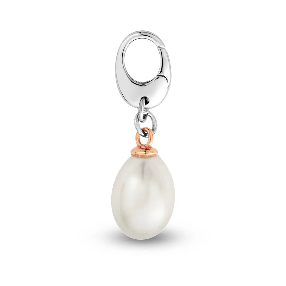 Clogau Insignia Sterling Silver Beachcomber Charm with Pearl 3SBCH0783 image 0
