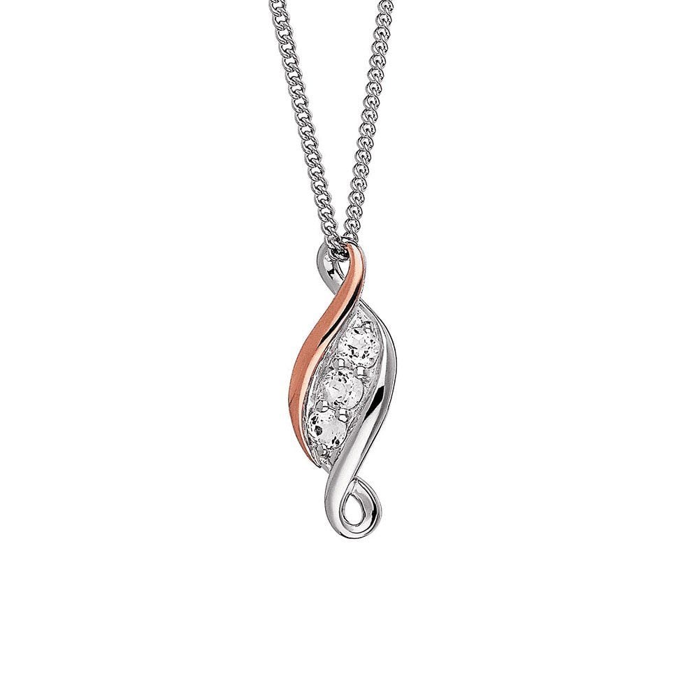 Clogau Past Present Future Sterling Silver Pendant with Topaz 3SPPFP image 0