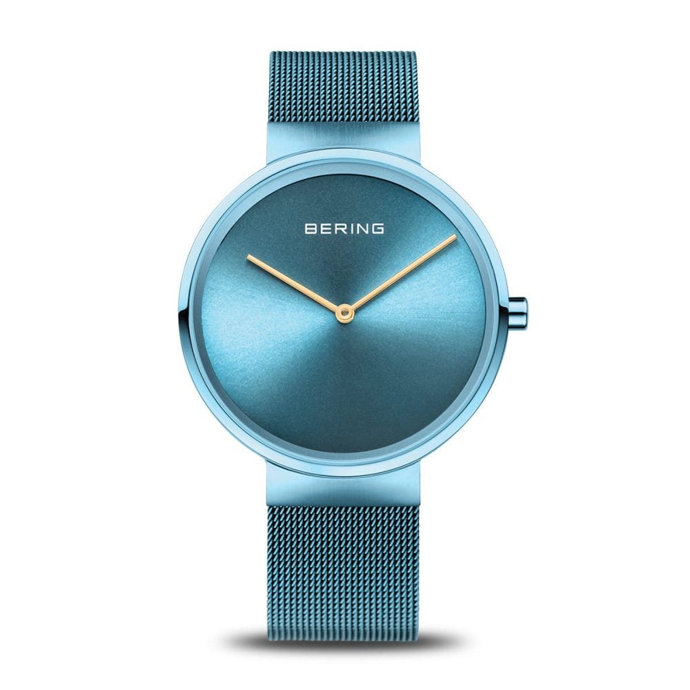 Bering Ladies' Classic Polished Blue Watch 14539 - 388
