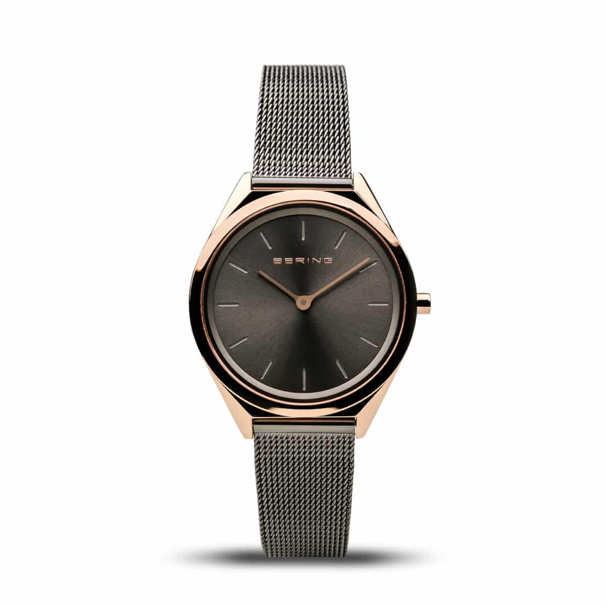 Bering Ladies' Ultra Slim Rose Gold &amp; Grey Watch 17031 - 369