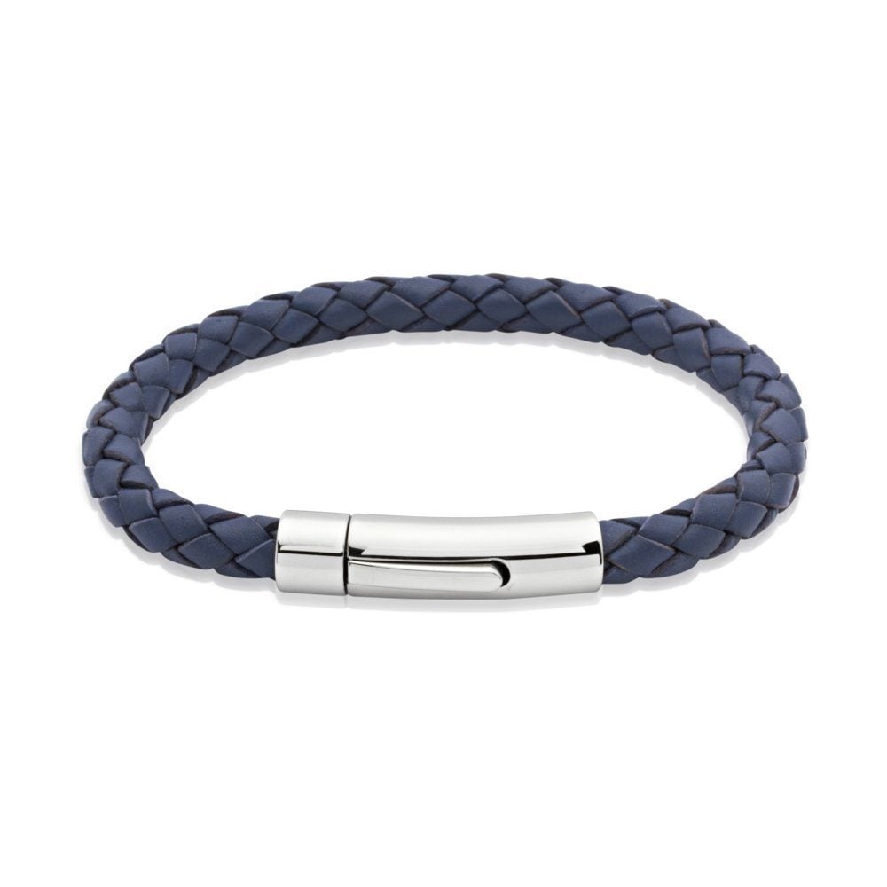 Blue Leather Bracelet