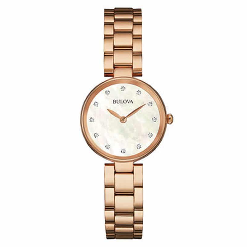 Bulova Ladies' Diamond Gallery Rose Gold Watch 97S111