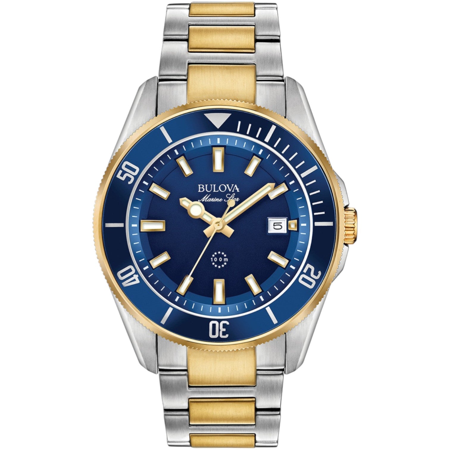 Bulova Men's Two - Tone Marine Star Watch 98B334