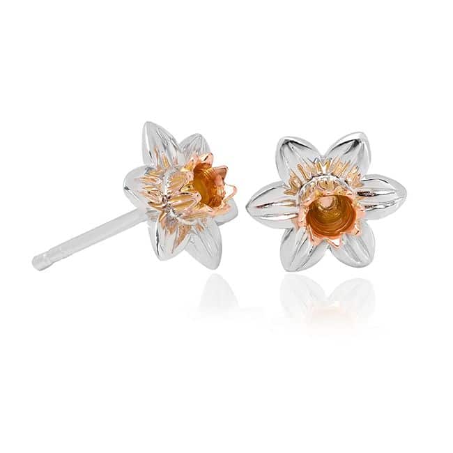 Clogau Nature's Wonder Sterling Silver Daffodil Stud Earrings SDSE image 0