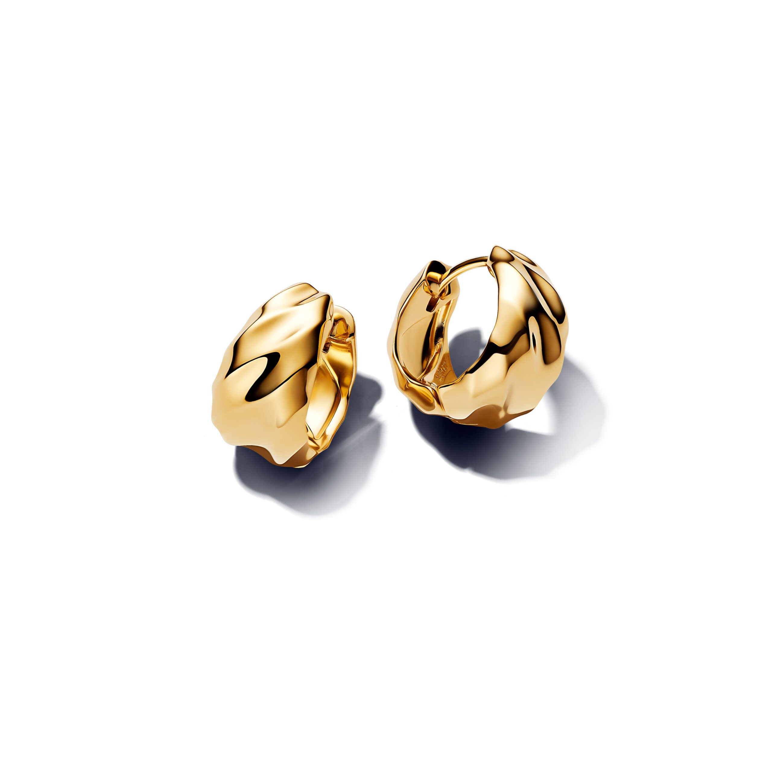 PANDORA Rippled Hoop Earrings 263874C00 image 0