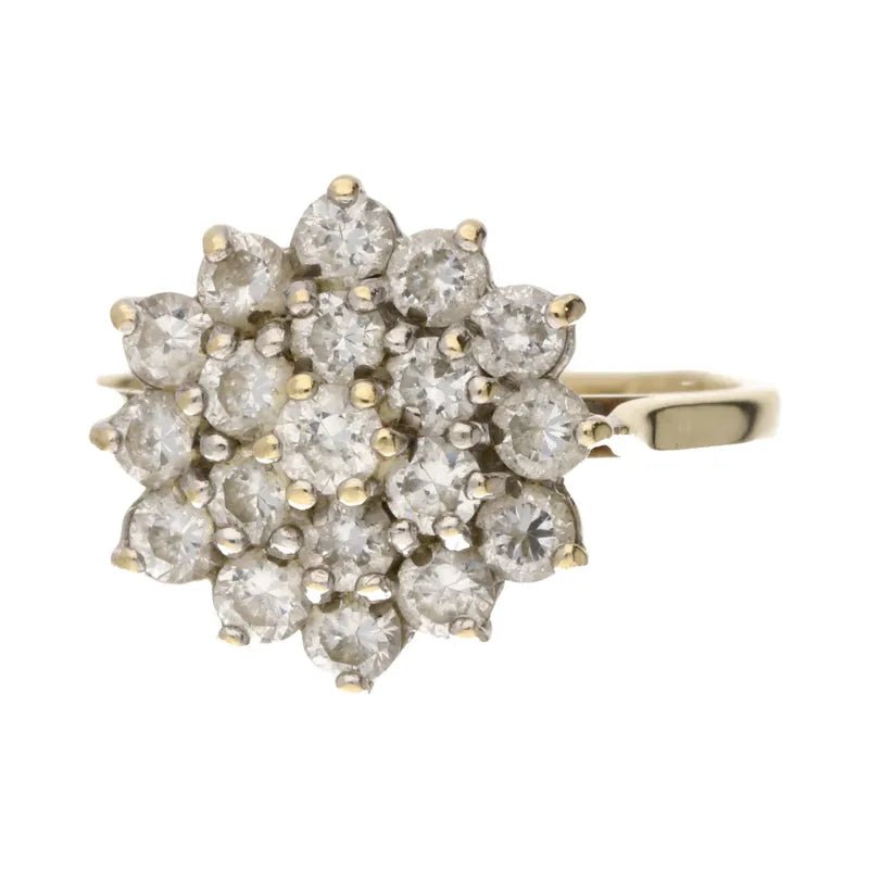 Classic Pre - Owned 9ct Yellow Gold CZ Cluster Ring2026W38-29-7