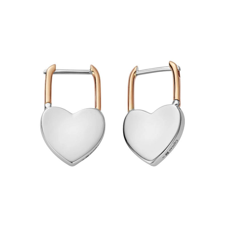 Clogau Cariad Sterling Silver Padlock Hoop Earrings 3SCAR976