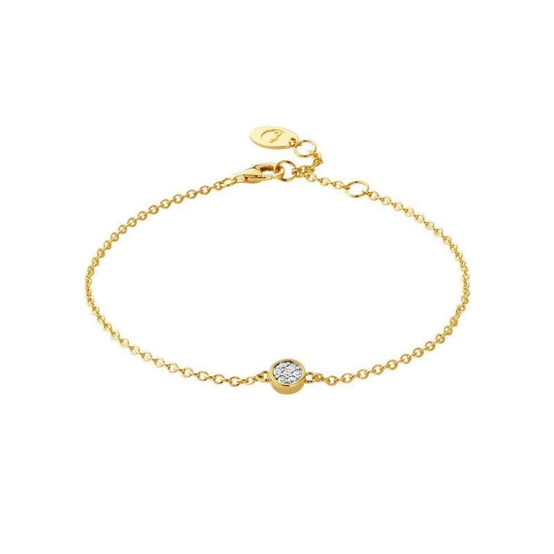 Clogau Celebration 9ct Solid Gold Bracelet with Pavé - Set Lab - Grown Diamonds GCLC0361265019