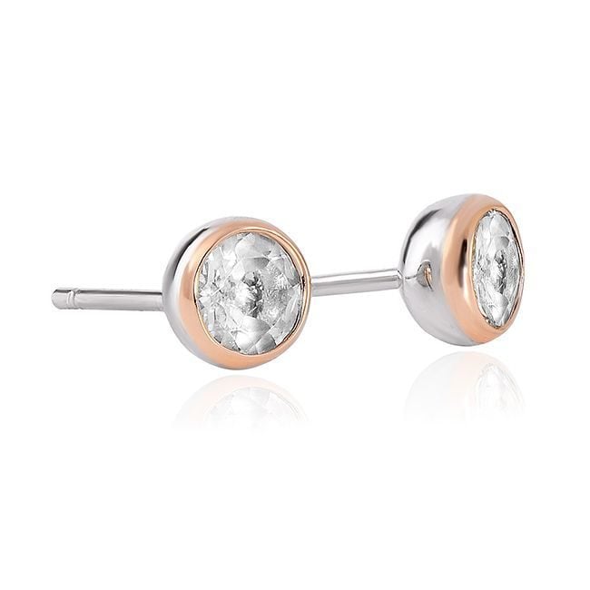 Clogau Celebration Sterling Silver Stud Earrings with Topaz 3SEJS1