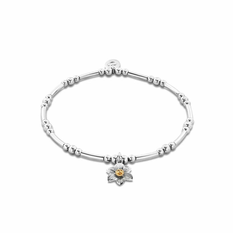 Clogau Nature's Wonder Sterling Silver Daffodil Affinity Bracelet 3SBBR14S249712