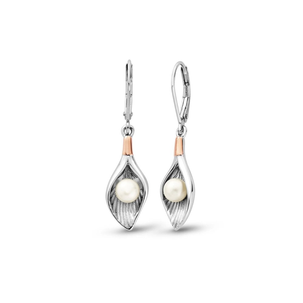 Clogau Nature's Wonder Sterling Silver Oyster Shell Drop Earrings with Pearls 3SLYV0791270072