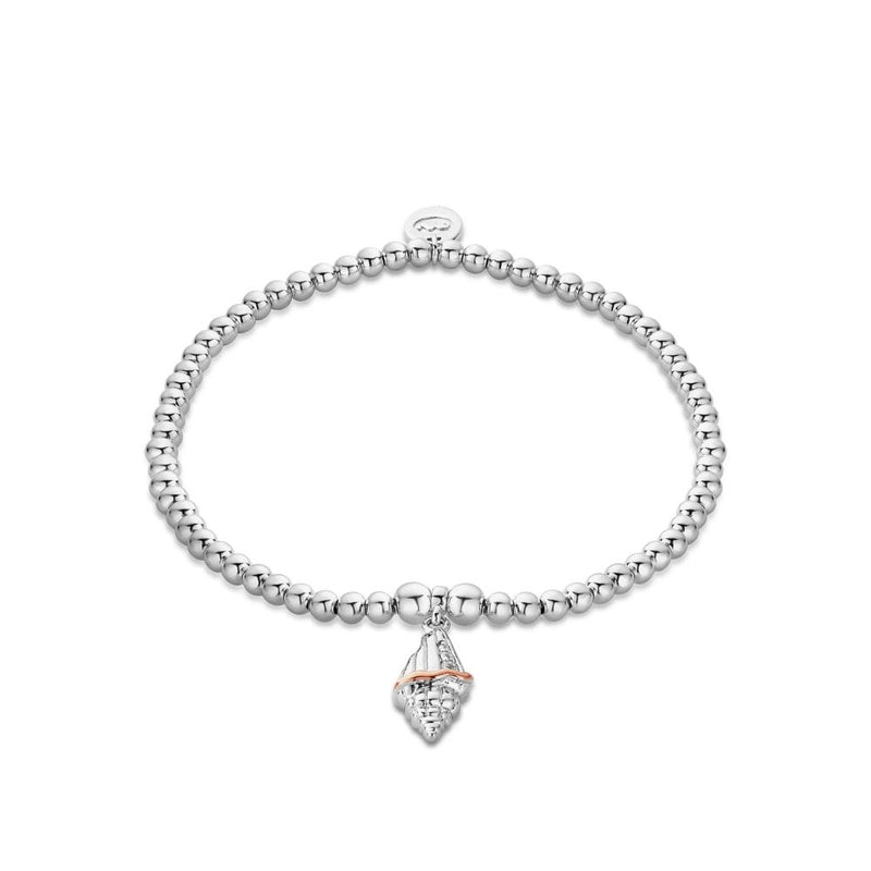Clogau Nature's Wonder Sterling Silver Seashell Bracelet with Topaz 3SBCH0752