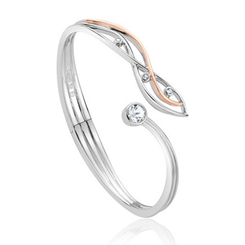 Clogau Nature's Wonder Sterling Silver Waterfall Bangle with Topaz 3SSWF0106