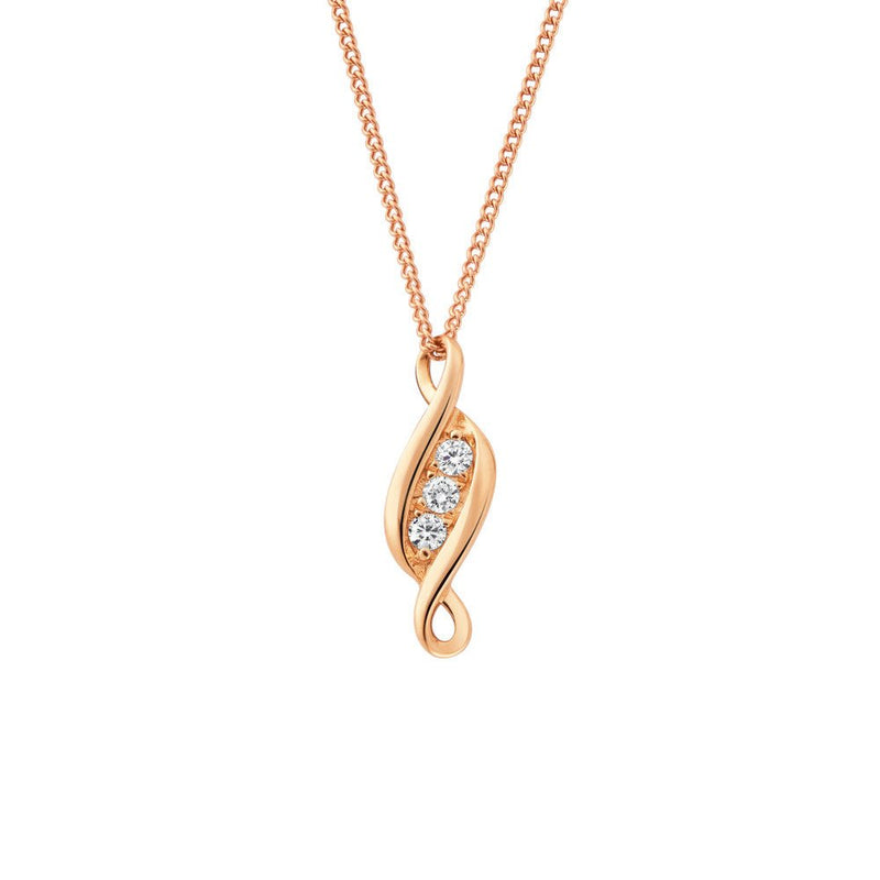 Clogau Past Present Future 18ct Solid Gold 1854 Blend Pendant with Diamonds 1854PPF0350265027