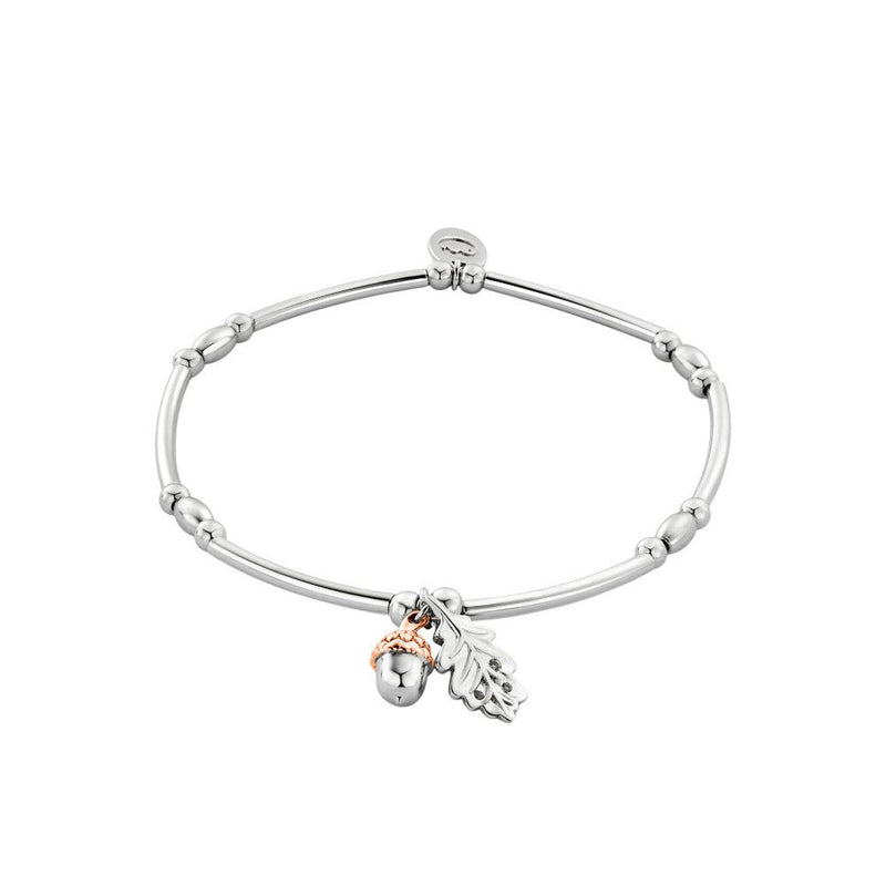 Clogau Royal Sterling Silver Oak Leaf Affinity Bracelet with Topaz 3SBB125R