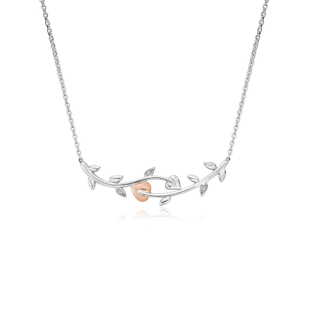 Clogau Tree of Life Sterling Silver Vine Necklace with Topaz 3STOL0237