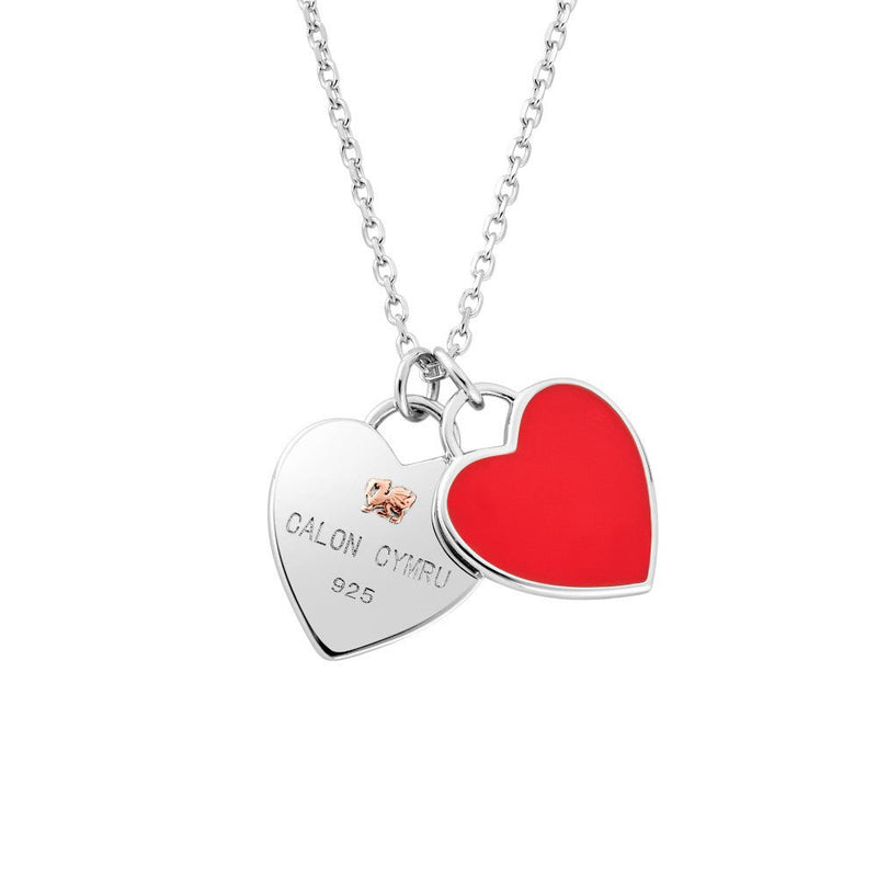 Clogau WRU Sterling Silver Welsh Heart Pendant 3SWRU0658265045