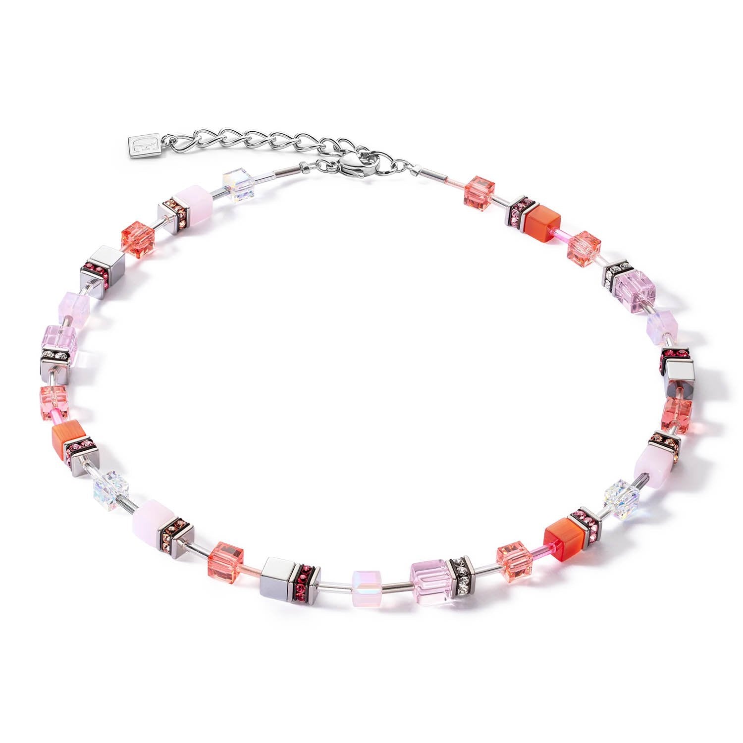 Coeur De Lion GeoCUBE Iconic Joyful Colours Red Necklace 3339/10 - 0319