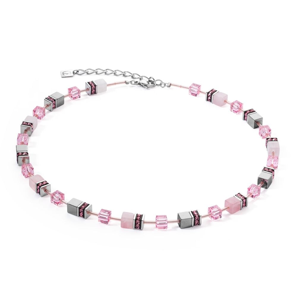 Coeur De Lion GeoCUBE Iconic Precious Rose Necklace 4017/10 - 1900