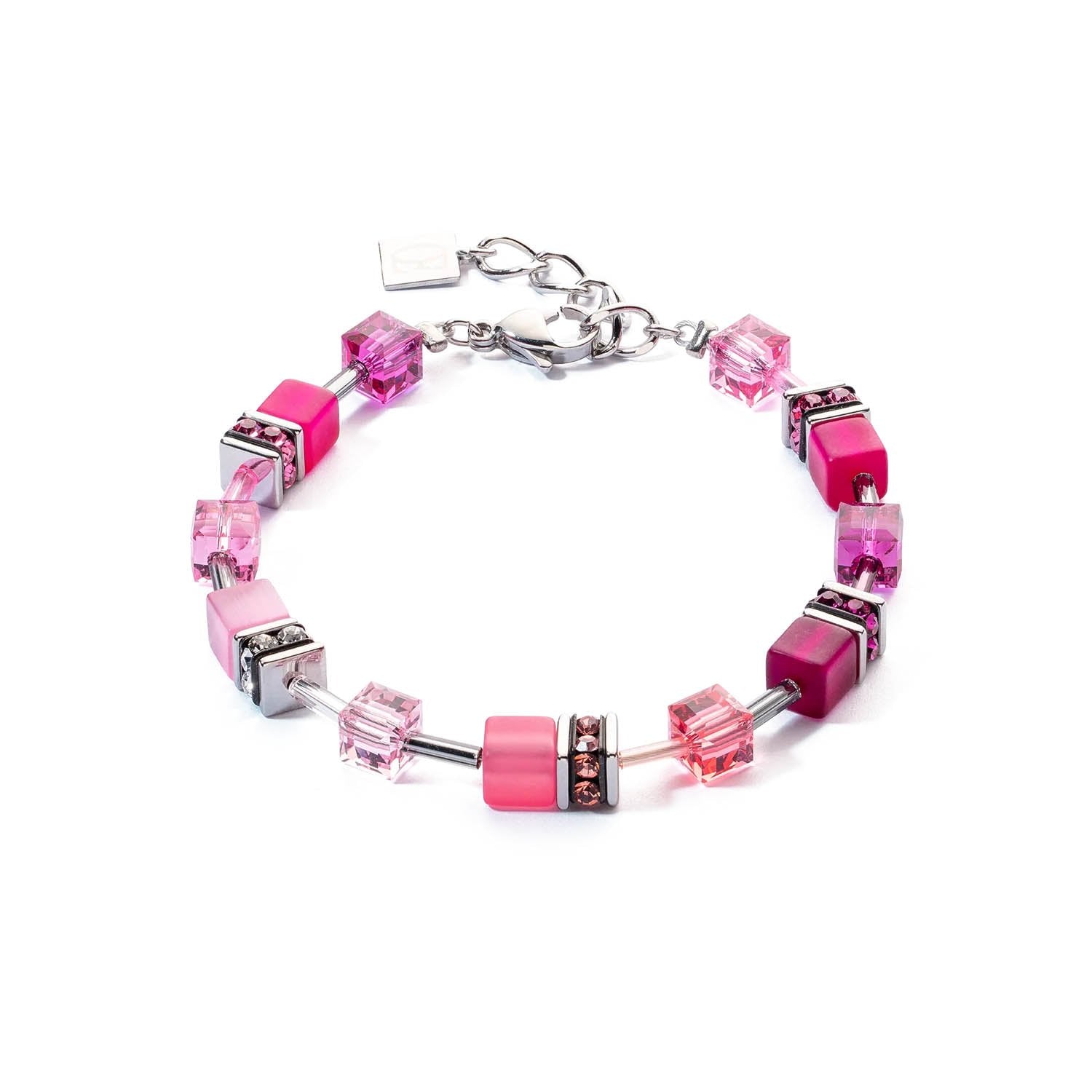 Coeur De Lion GeoCUBE Iconic Viva Magenta Bracelet 2838/30 - 0422