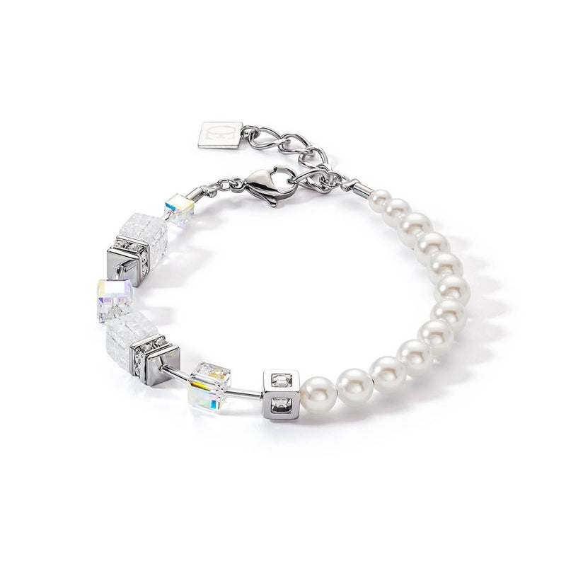 Coeur De Lion GeoCUBE Precious Fusion Pearls White Bracelet 5086/30 - 1400