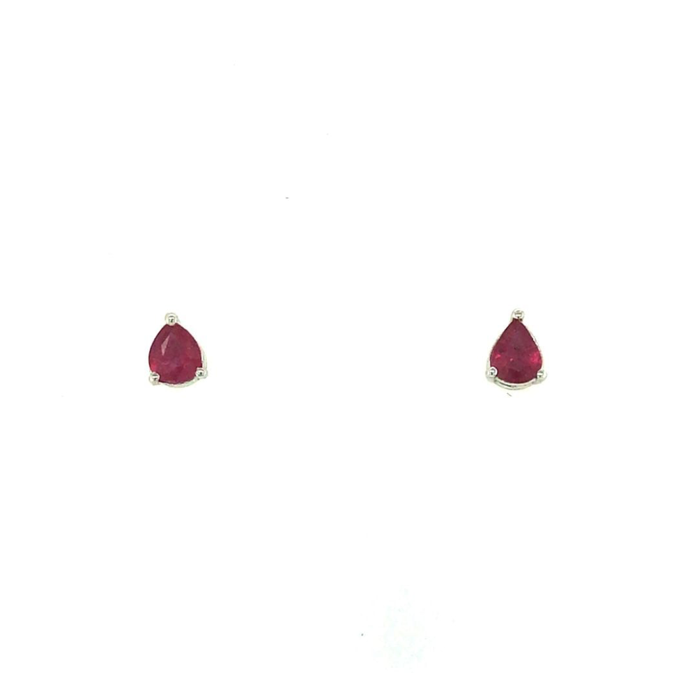 9ct Yellow Gold 0.61ct Pear Cut Ruby Stud Earrings image 0