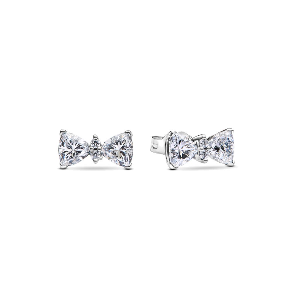 PANDORA Sparkling Bow Stud Earrings 293506C01 image 0