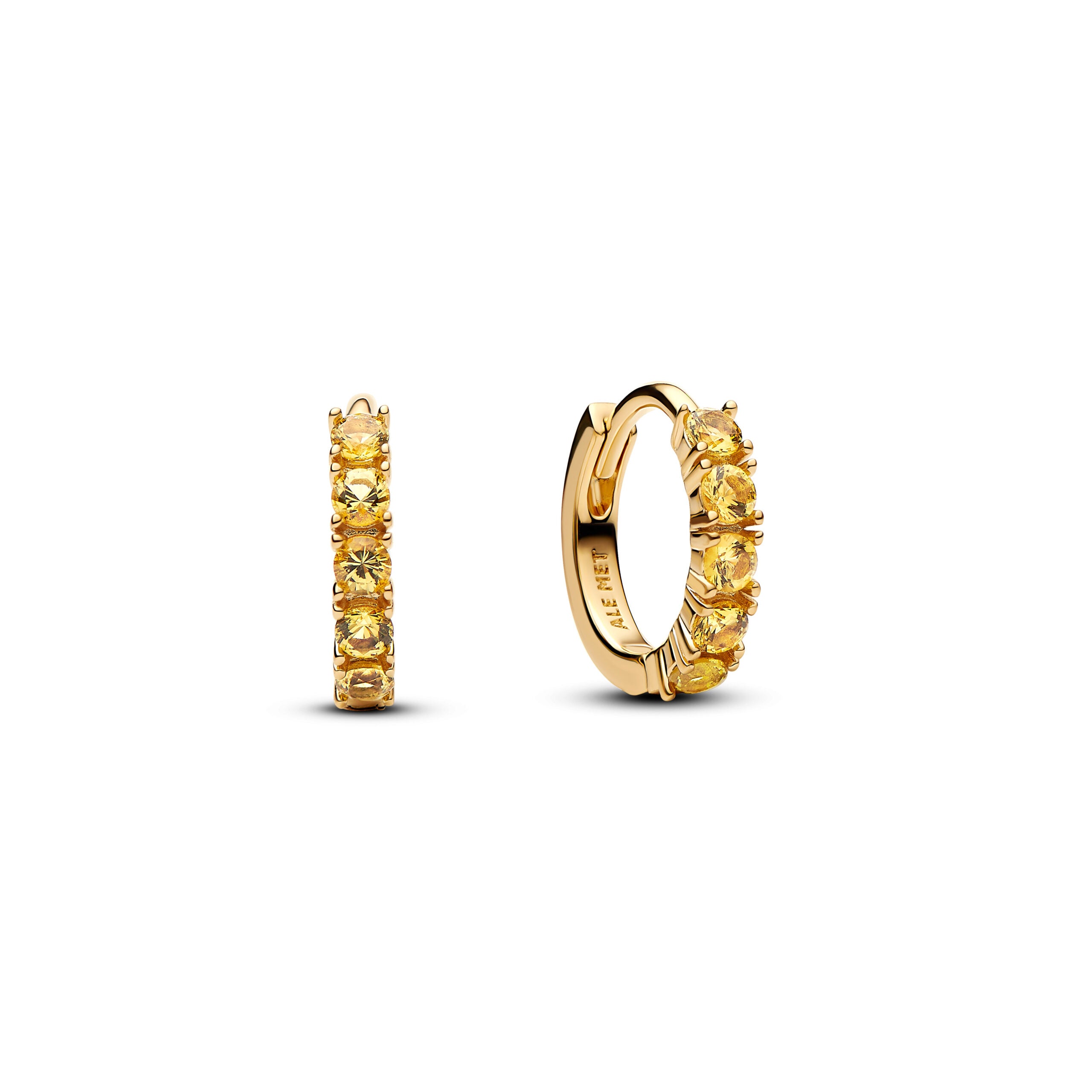 PANDORA Yellow Huggie Earrings 263849C01 image 0