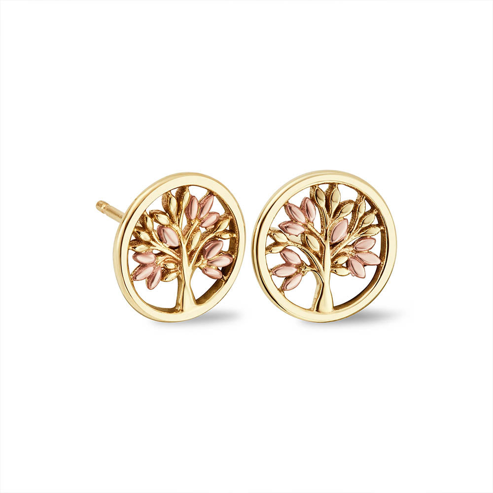Clogau Tree of Life 9ct Yellow Gold Stud Earrings GTOL0009