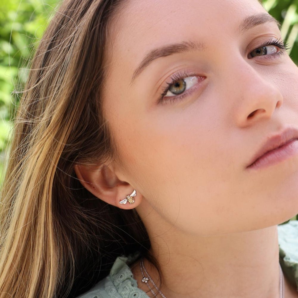 Kit Heath Blossom Flyte Honey Bee Stud Earrings 40338GRP278758