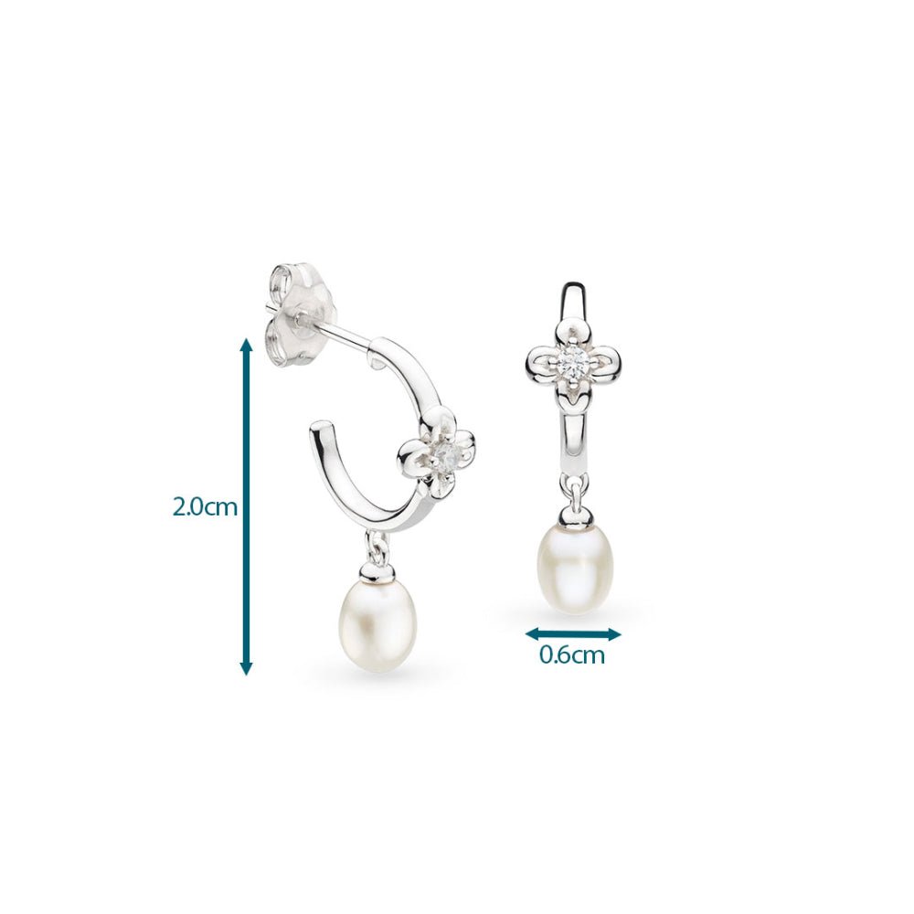 Kit Heath Blossom Flyte Honey Flower Semi Hoop Stud Earrings 50333FPC278763