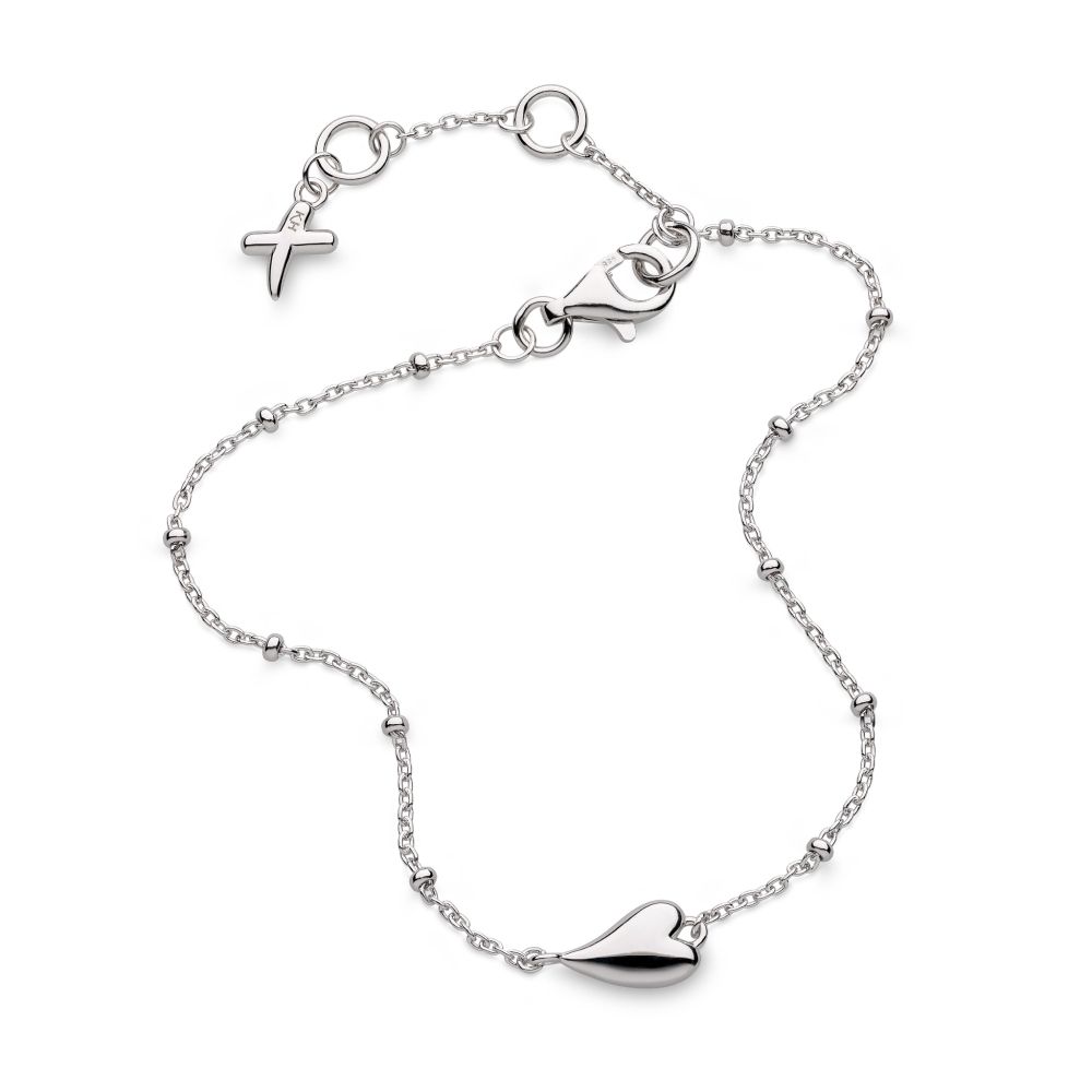 Kit Heath Desire Kiss Mini Heart 7.5" Ball Chain Bracelet 70500RP276115
