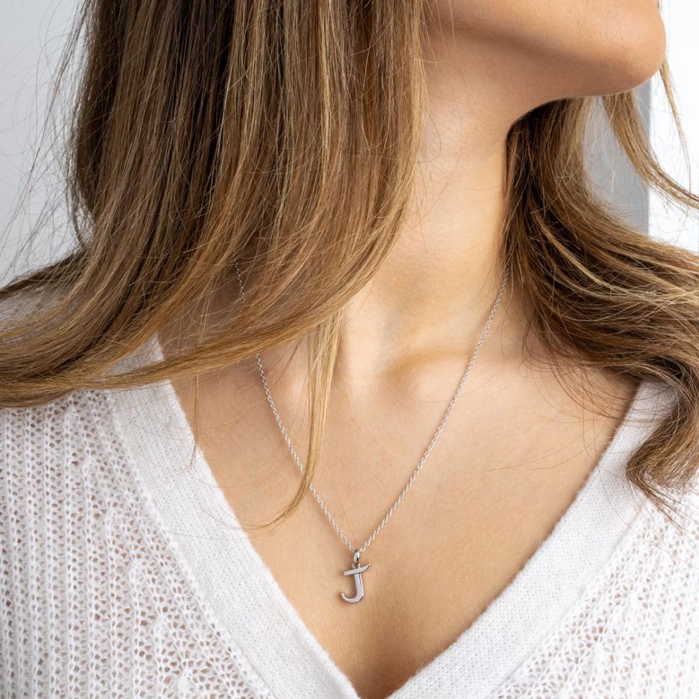 Kit Heath Signature Skript Capital J 18" Necklace 9198RPJ276147