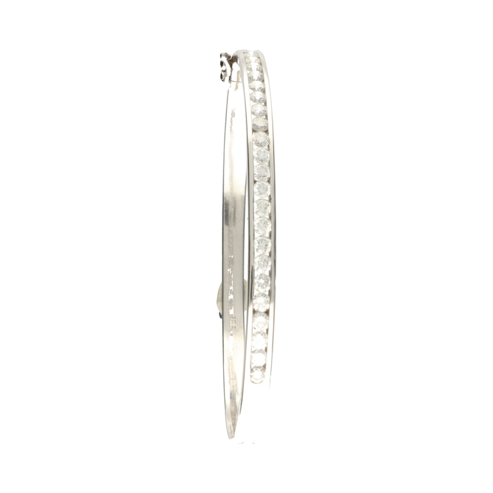 Pre-Owned 14ct White Gold 2.14ct Diamond Set Bangle