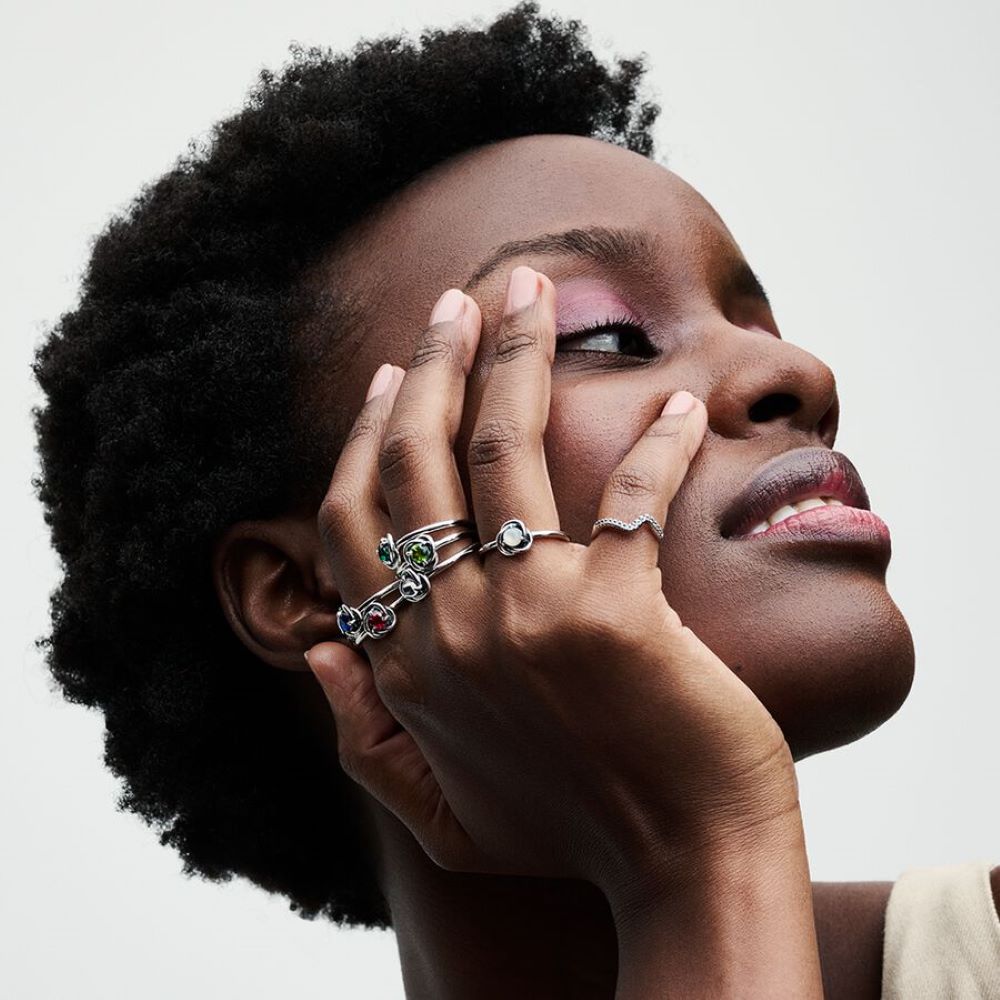 PANDORA April Birthstone Eternity Circle Ring 192993C04