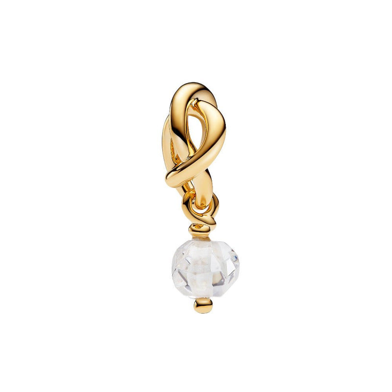 PANDORA April Eternity Circle Dangle Charm 763462C04270605