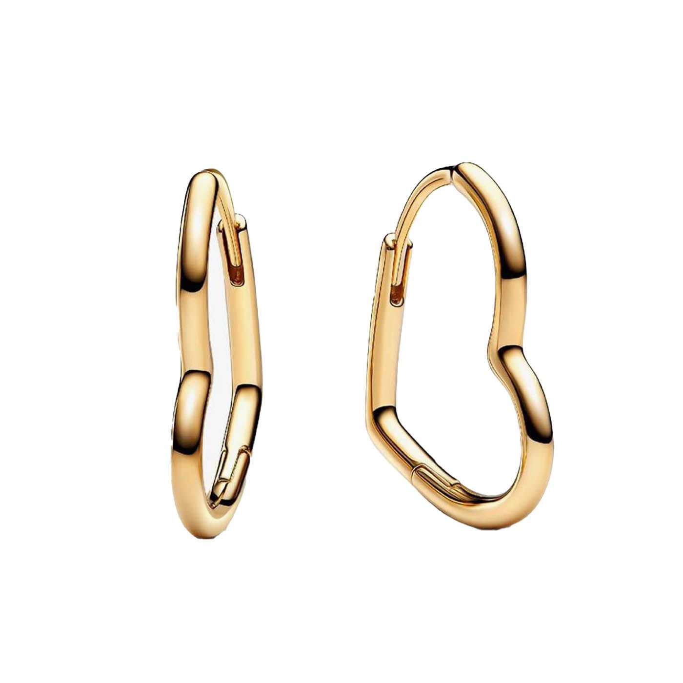 PANDORA Asymmetrical Heart Hoop Earrings 268307C00270595