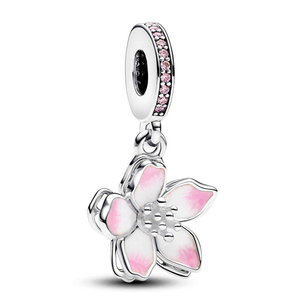 Pandora Cherry Blossom Dangle Charm 790667C01 | David Christopher