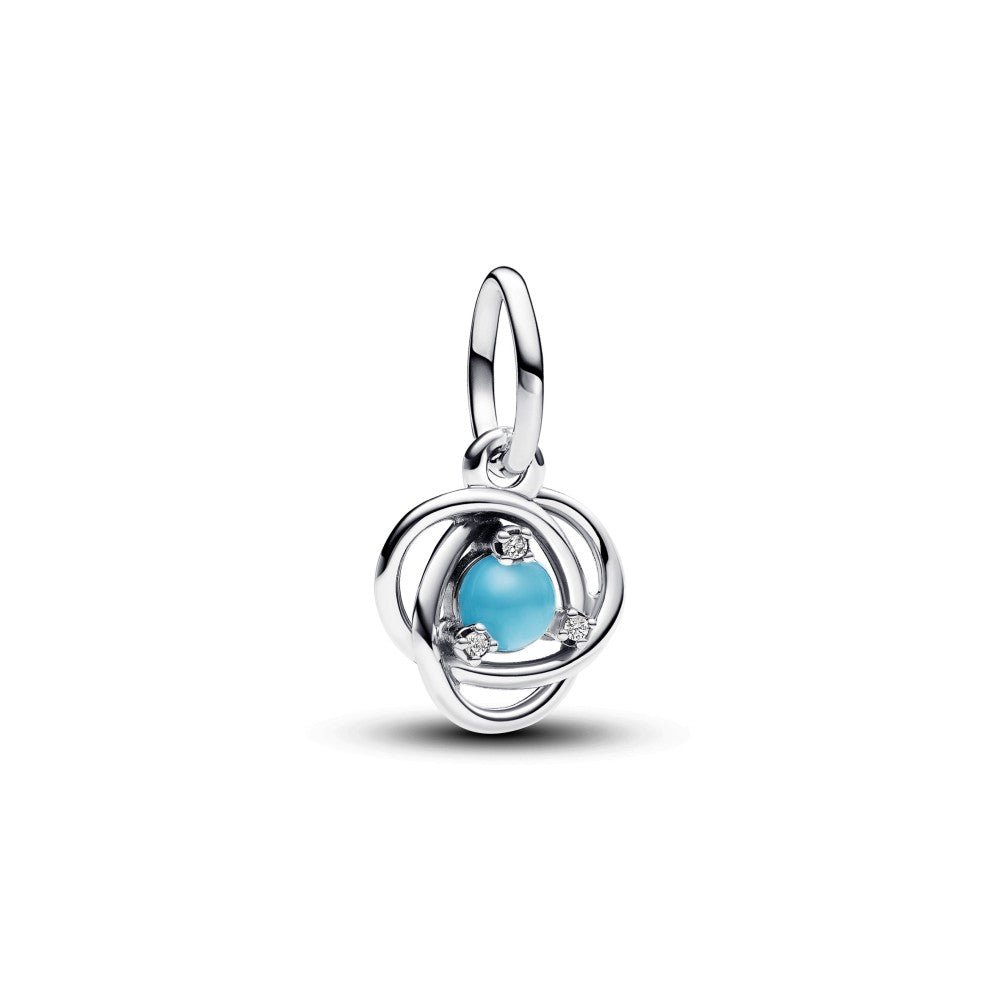 PANDORA December Birthstone Eternity Circle Dangle Charm 793125C12