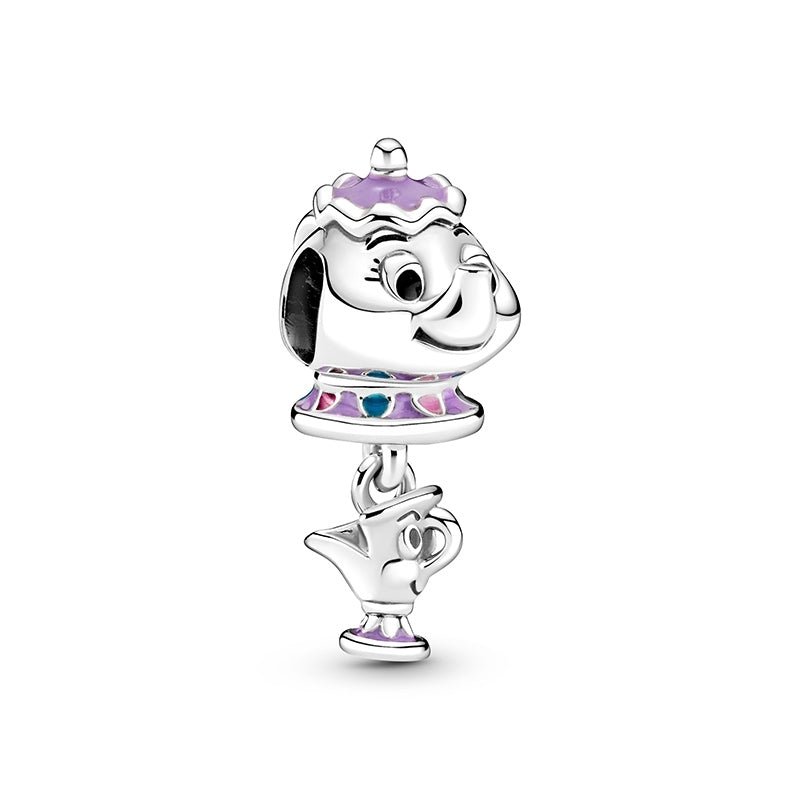 PANDORA Disney Beauty and the Beast Mrs. Potts and Chip Dangle Charm 799015C01