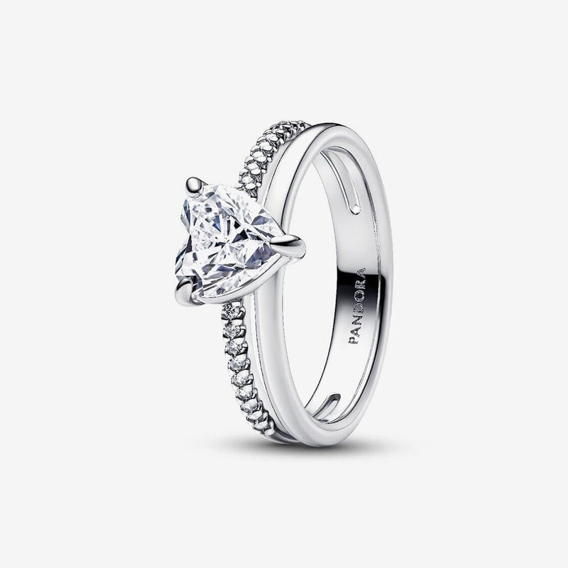PANDORA Double Band Heart Ring 193100C01193100C01
