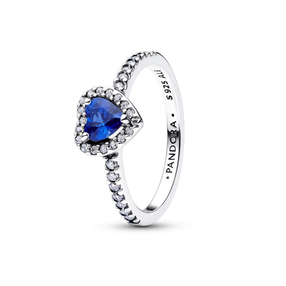 PANDORA Elevated Princess Blue Heart Ring 198421C09198421C09