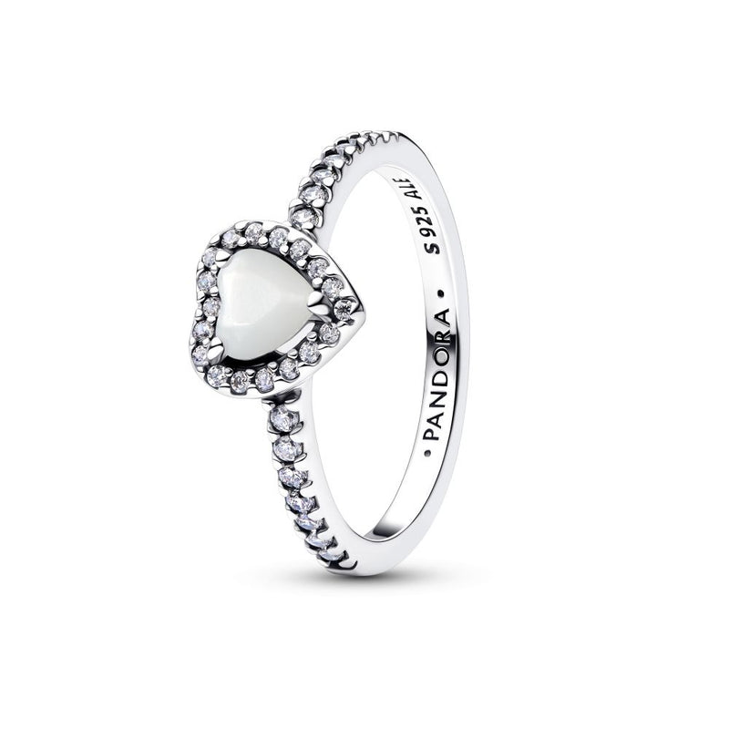 PANDORA Elevated White Heart Ring 198421C11198421C11