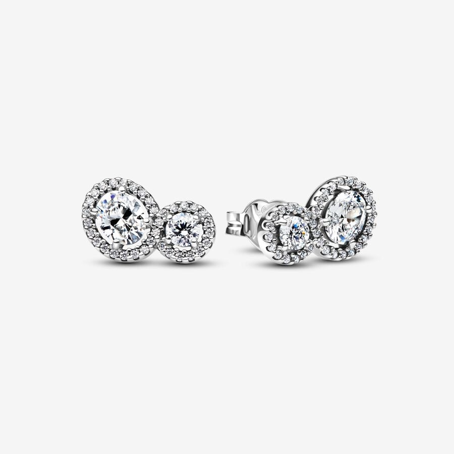 PANDORA Embracing Halo Stud Earrings 293774C01
