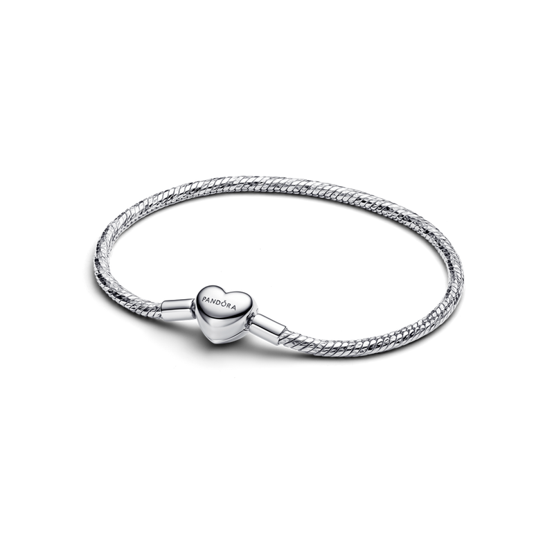 PANDORA Heart Clasp Faceted Snake Chain Bracelet 594236C00594236C00