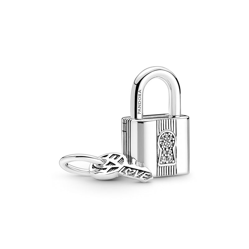 PANDORA Icons Padlock & Key Dangle Charm 790088C01