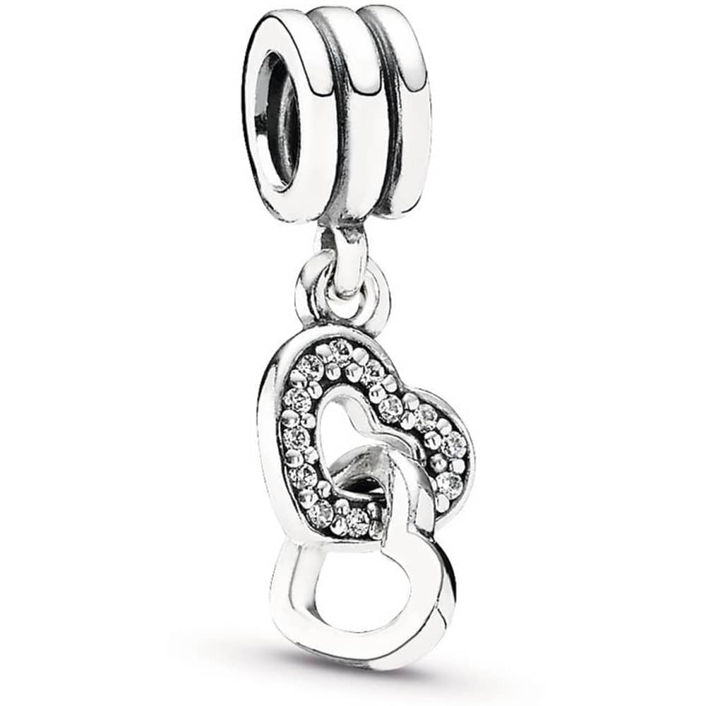 PANDORA Interlocking Heart Pendant Charm 791242CZ